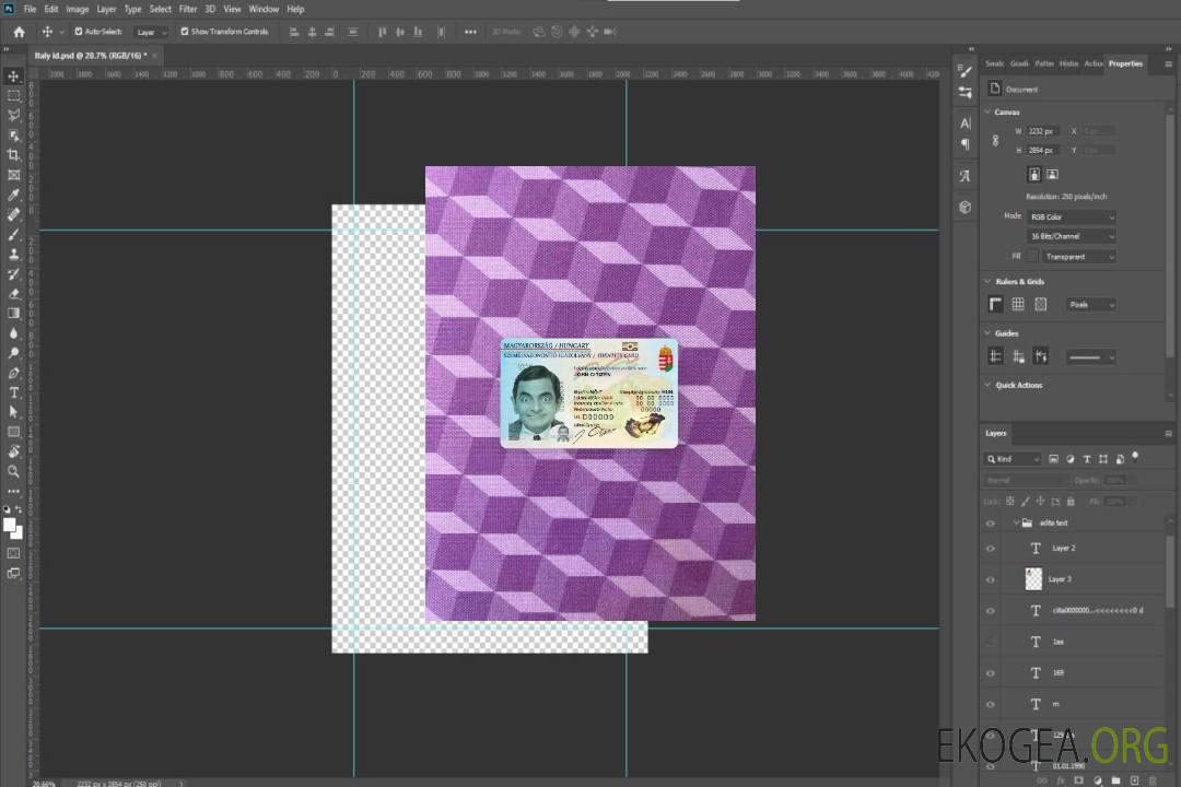 Hongrie ID photolook AVANT template Hongrie ID photolook AVANT template